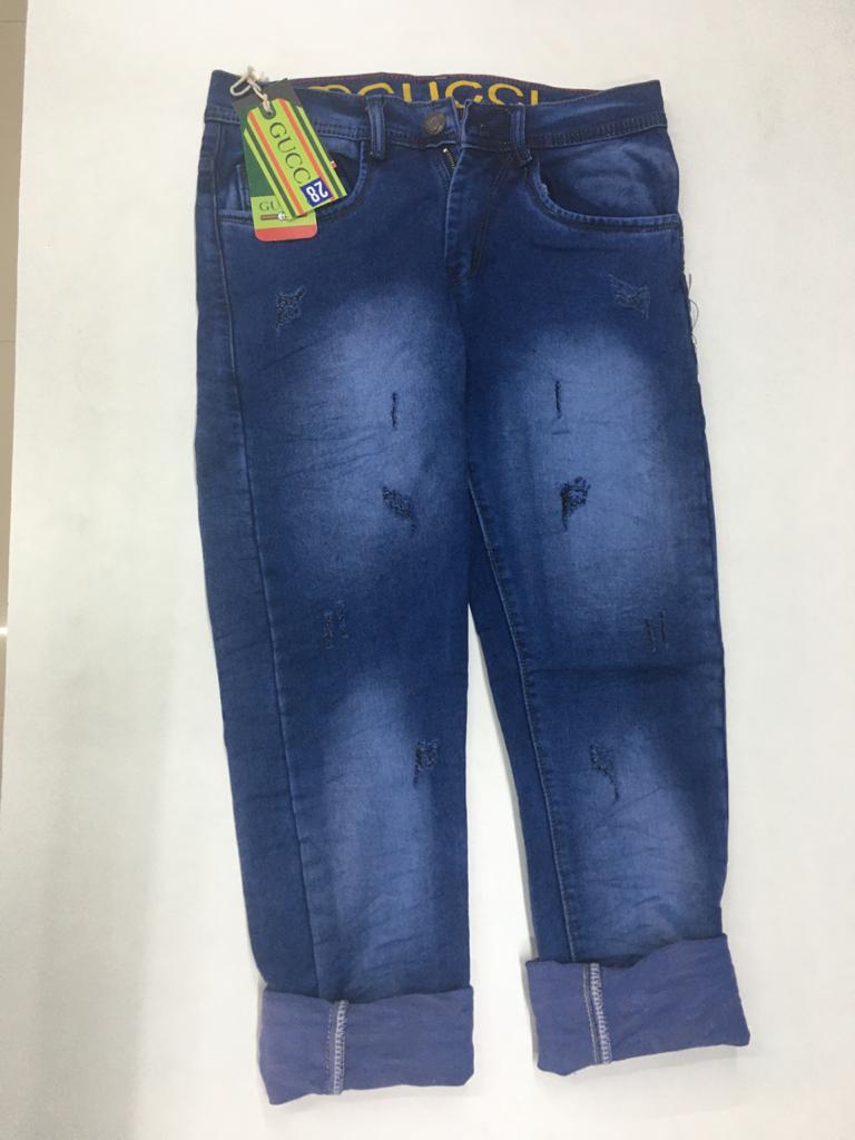 GUCCI SIMPLE SCRATCH MEN'S JEAN DARK BLUE COLOUR