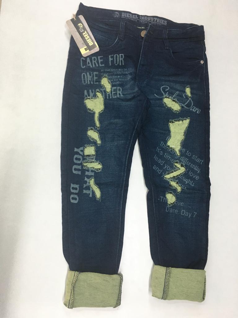DIESEL MEN'S SCRATCH JEAN LIGHT GREEN COLOUR