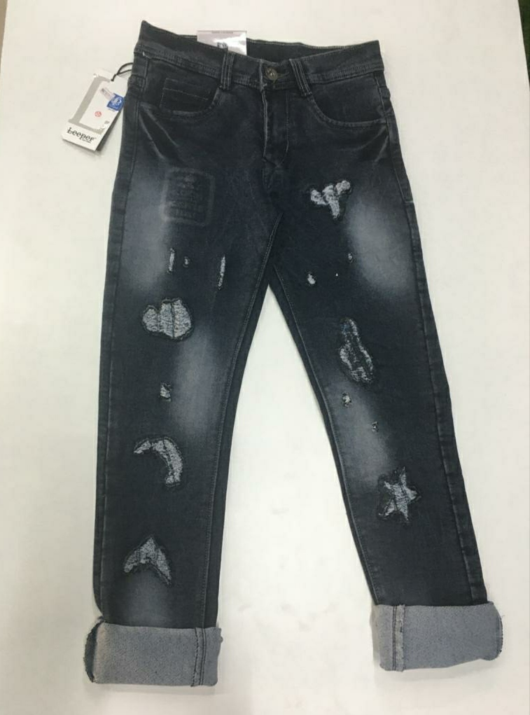 LEEPER MEN'S SCRATCH JEAN LIGHT BLACK COLOUR