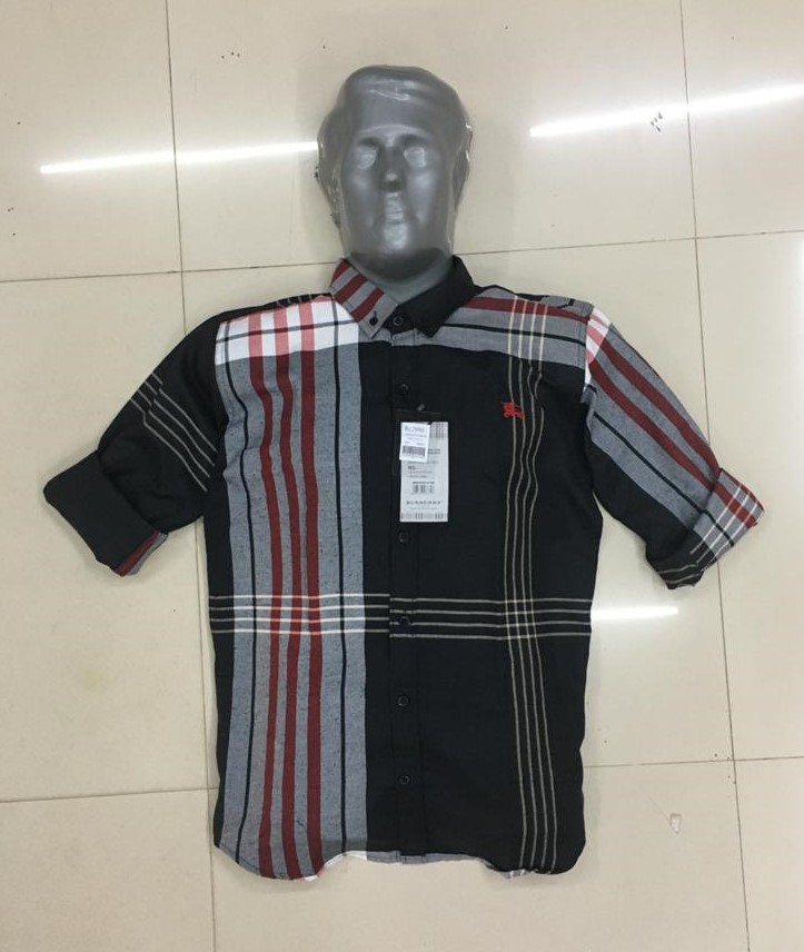 Burberry london shirt multiple colour with black and gray