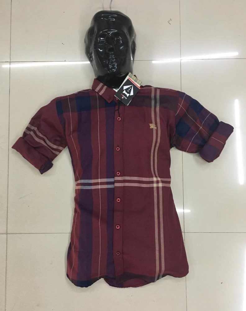Burberry london shirt maroon colour