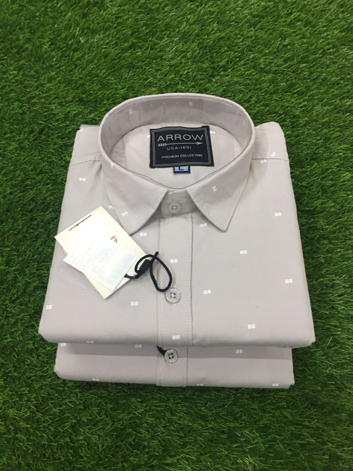 WRANGLER GRAY PRINT SHIRT FOR GENTS