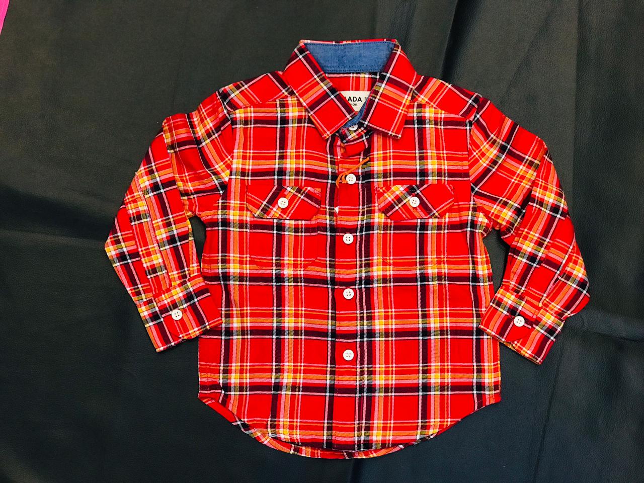 LADA RED CHECK-SHIRT FOR KIDS