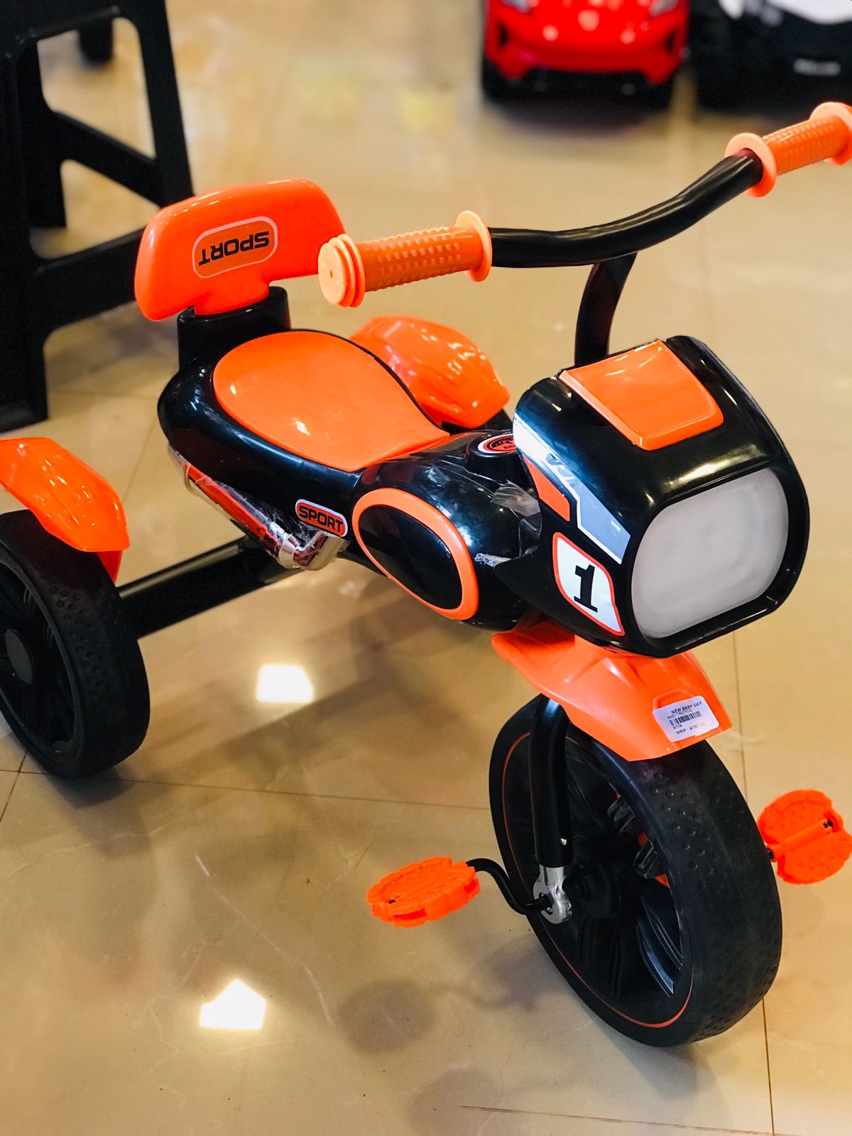 SPORT KIDS TRICYCLE ORANGE COLOUR