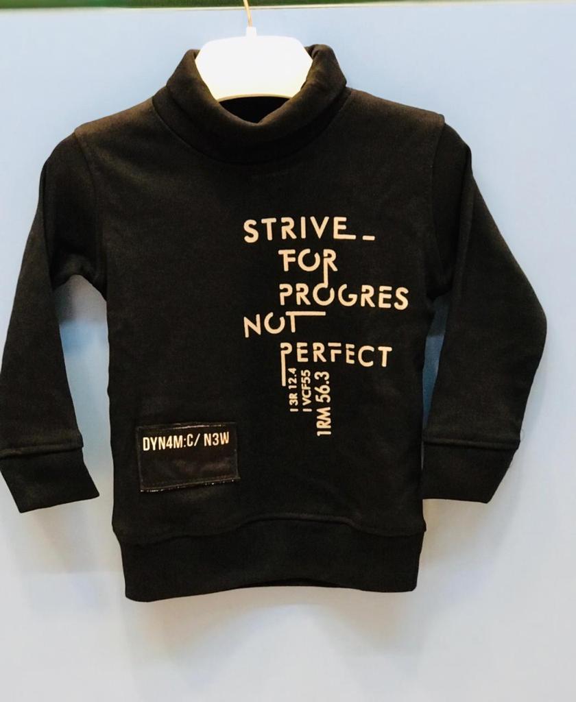 Mr.POGO BLACK COLOUR FULL SLEEVE T-SHIRT FOR KIDS