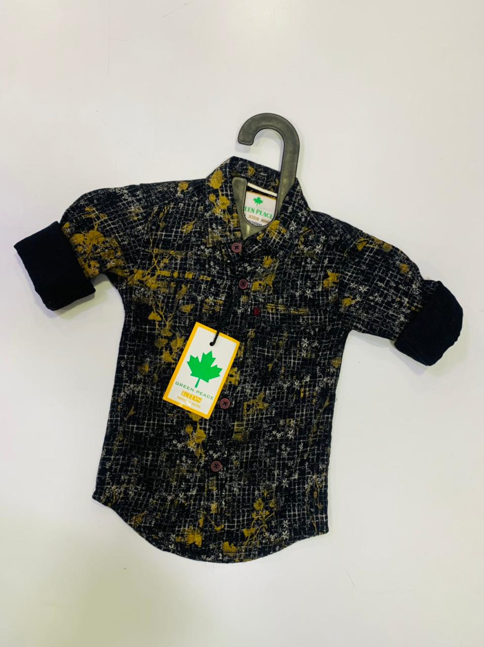 GREEN PIECE BOYS PRINTED SHIRT