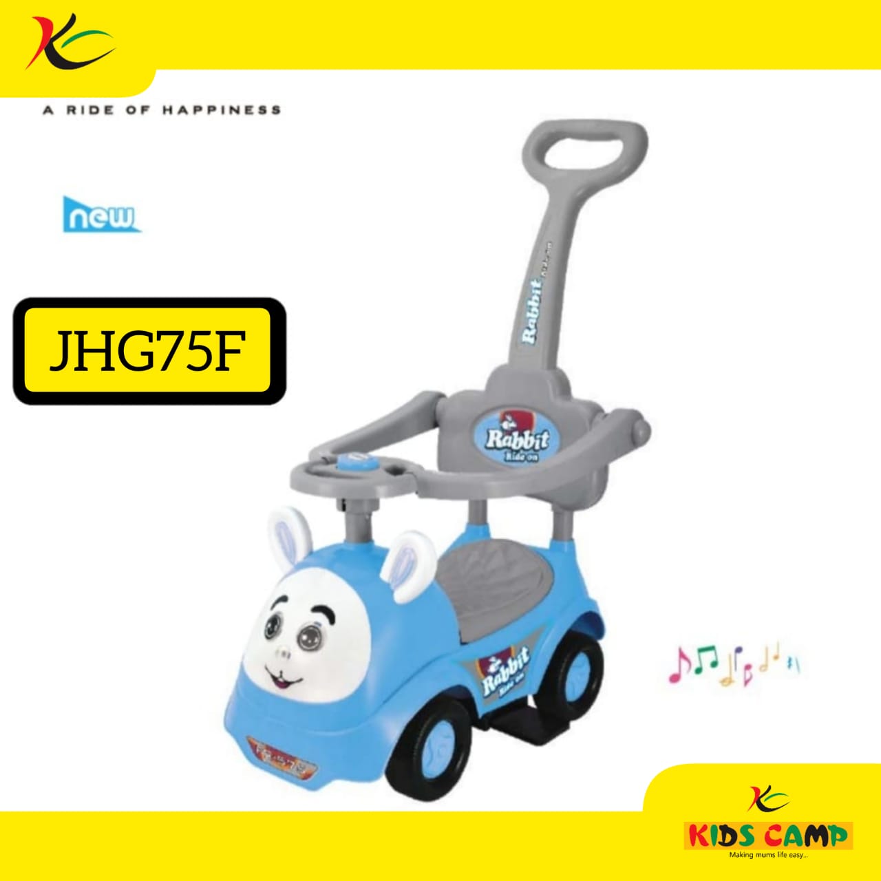 Kids Camp  Rider For Kids With Music 1-5 Year (Blue )  