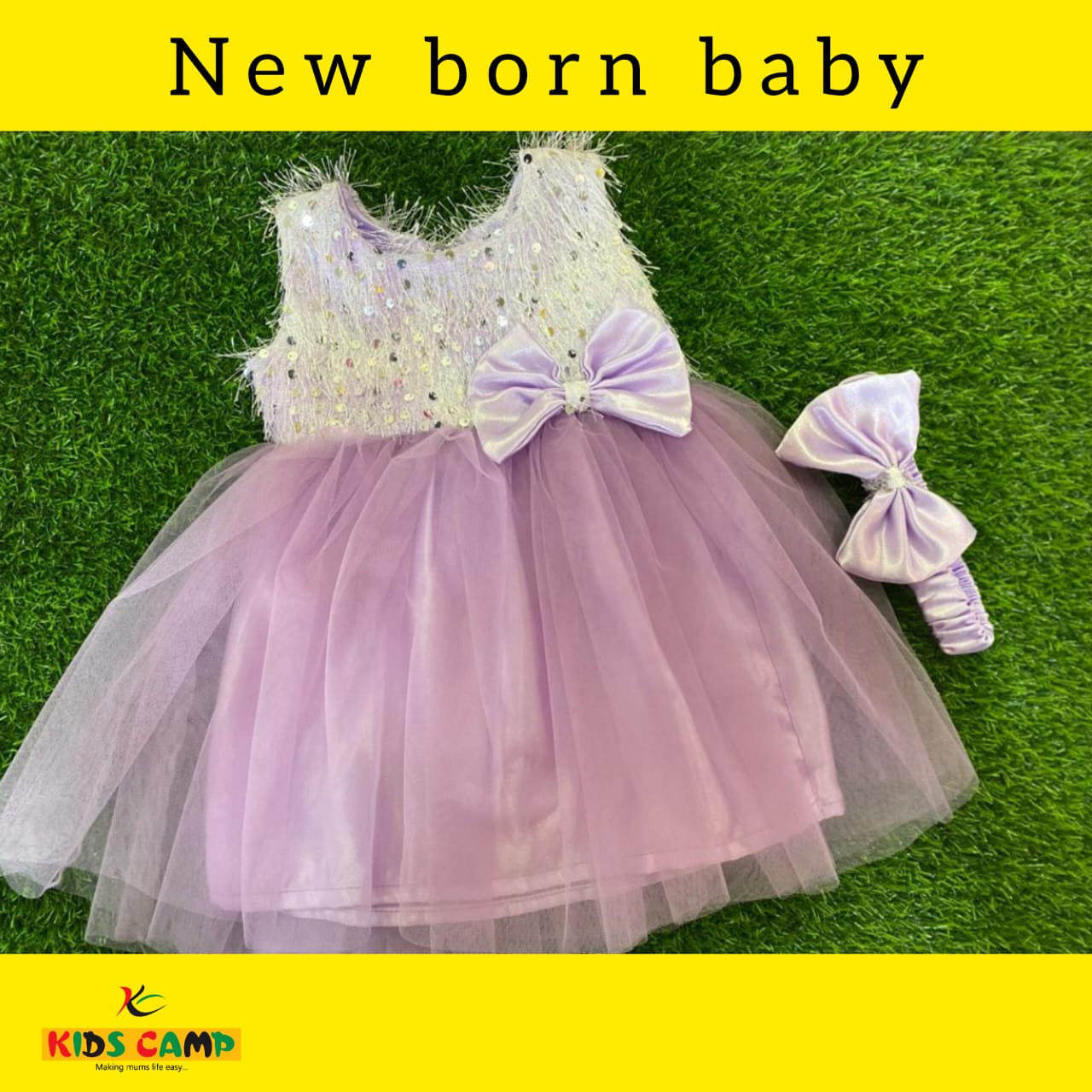 Kids Camp New Born Baby Dress ( Light Pink)