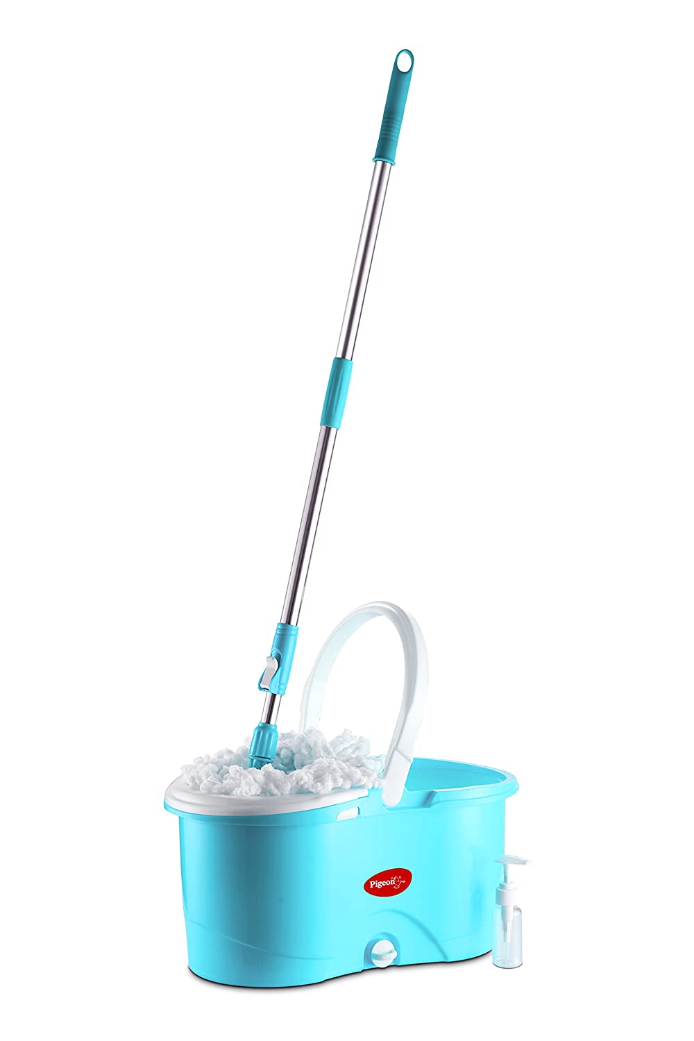 PIGEON JOY PLASTIC MOP Bucket 360 Degree Cleaning with 2 Refills (Blue)