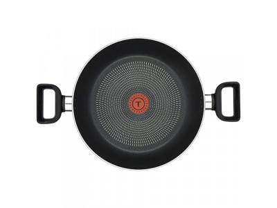 Tefal Delicia Non-Stick Kadhai with G Lid, 24cm (Greyish Coal)