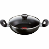 Tefal Ceremony Non-Stick Kadhai with Lid, 24cm (Black)
