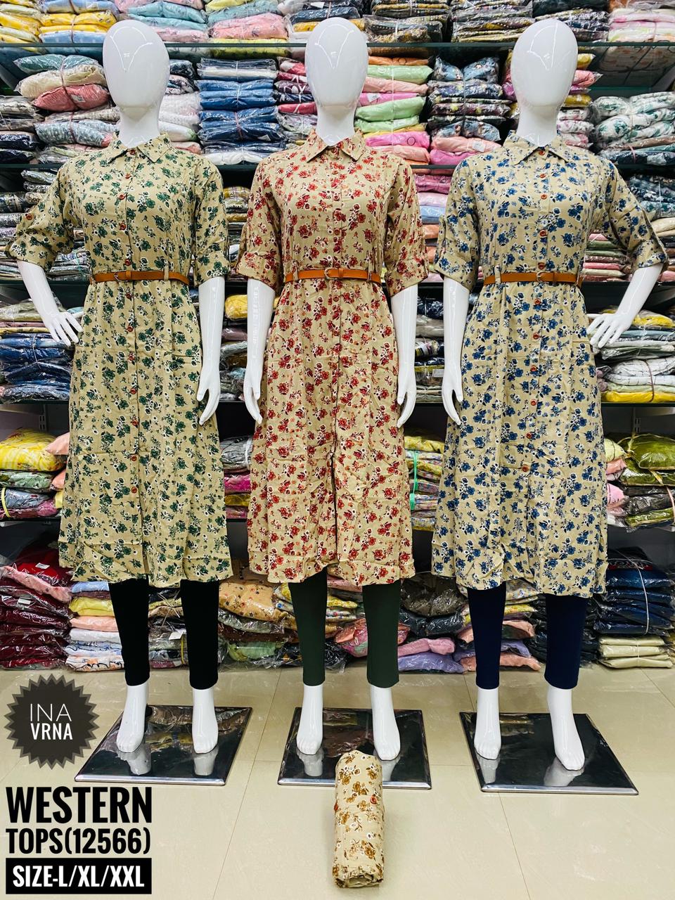 Ladies printed kurties top